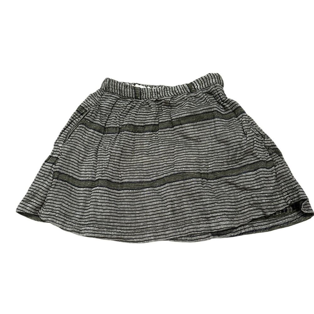 Ace & Jig Linen Blend Tiered Mini Skirt Size Small